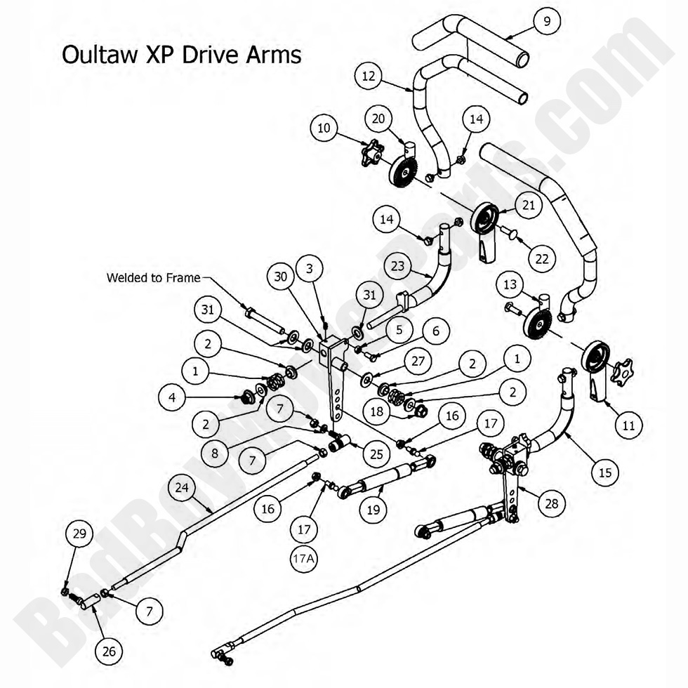 2017 Outlaw XP Drive Arm Assembly